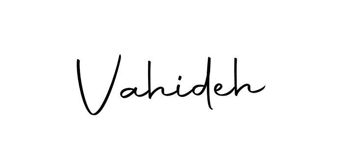 You should practise on your own different ways (Autography-DOLnW) to write your name (Vahideh) in signature. don't let someone else do it for you. Vahideh signature style 10 images and pictures png