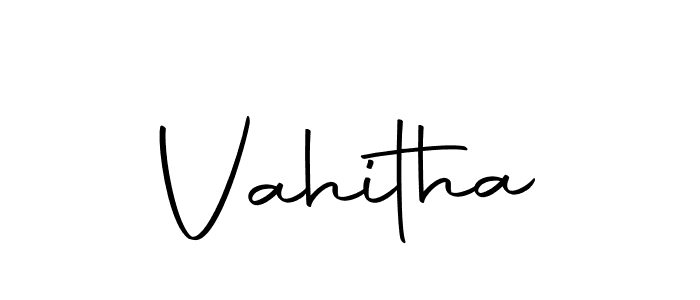 Design your own signature with our free online signature maker. With this signature software, you can create a handwritten (Autography-DOLnW) signature for name Vahitha. Vahitha signature style 10 images and pictures png