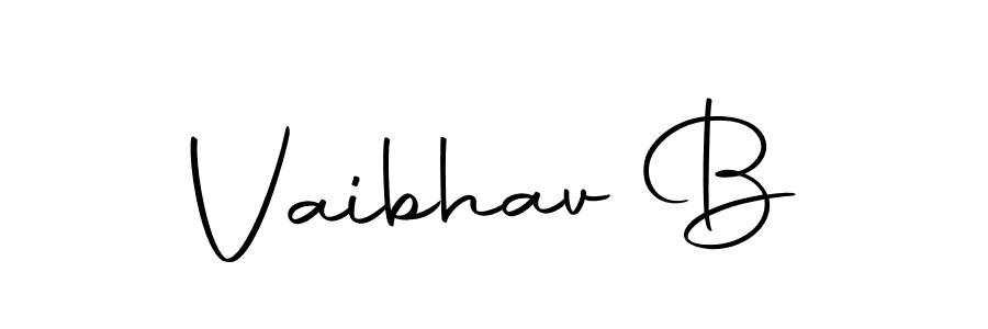 Use a signature maker to create a handwritten signature online. With this signature software, you can design (Autography-DOLnW) your own signature for name Vaibhav B. Vaibhav B signature style 10 images and pictures png