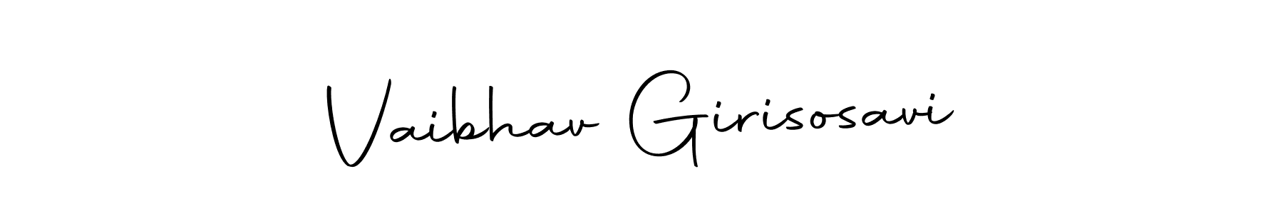 You should practise on your own different ways (Autography-DOLnW) to write your name (Vaibhav Girisosavi) in signature. don't let someone else do it for you. Vaibhav Girisosavi signature style 10 images and pictures png