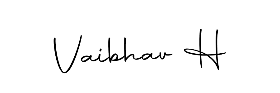 How to make Vaibhav H signature? Autography-DOLnW is a professional autograph style. Create handwritten signature for Vaibhav H name. Vaibhav H signature style 10 images and pictures png