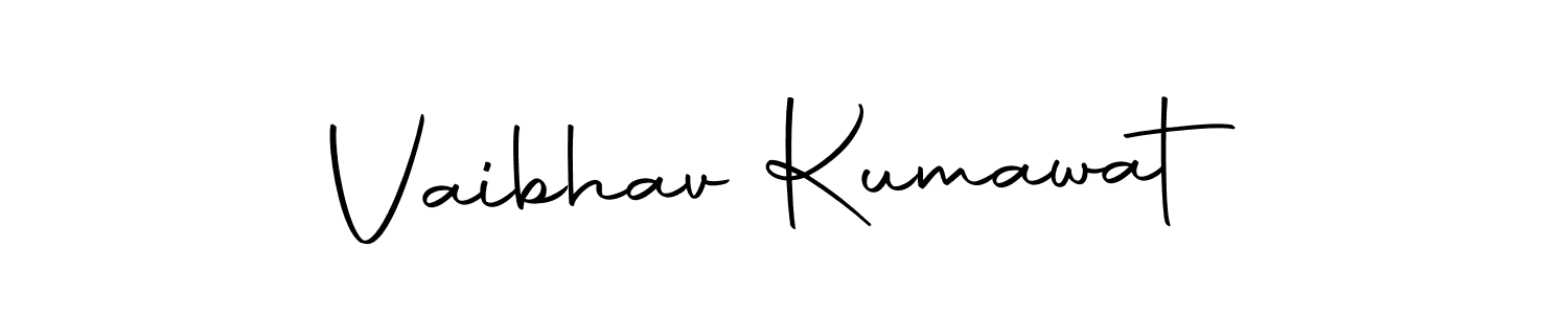 How to make Vaibhav Kumawat name signature. Use Autography-DOLnW style for creating short signs online. This is the latest handwritten sign. Vaibhav Kumawat signature style 10 images and pictures png