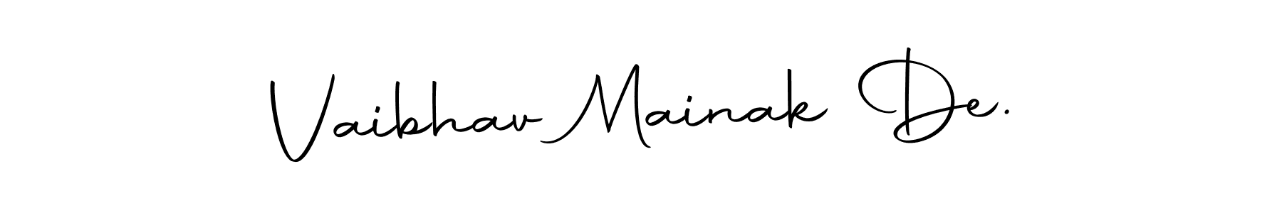 The best way (Autography-DOLnW) to make a short signature is to pick only two or three words in your name. The name Vaibhav Mainak De. include a total of six letters. For converting this name. Vaibhav Mainak De. signature style 10 images and pictures png