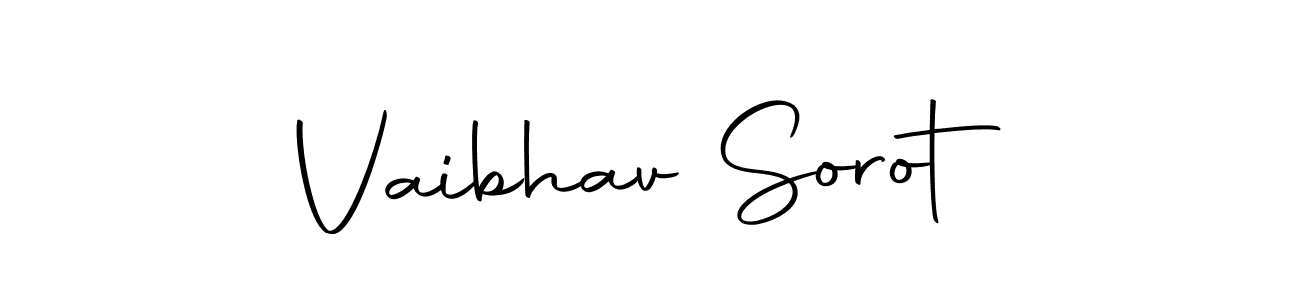 How to make Vaibhav Sorot name signature. Use Autography-DOLnW style for creating short signs online. This is the latest handwritten sign. Vaibhav Sorot signature style 10 images and pictures png