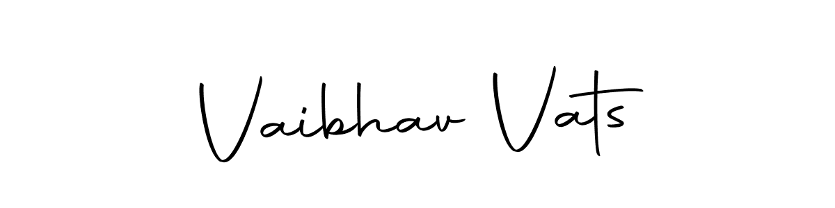 Create a beautiful signature design for name Vaibhav Vats. With this signature (Autography-DOLnW) fonts, you can make a handwritten signature for free. Vaibhav Vats signature style 10 images and pictures png