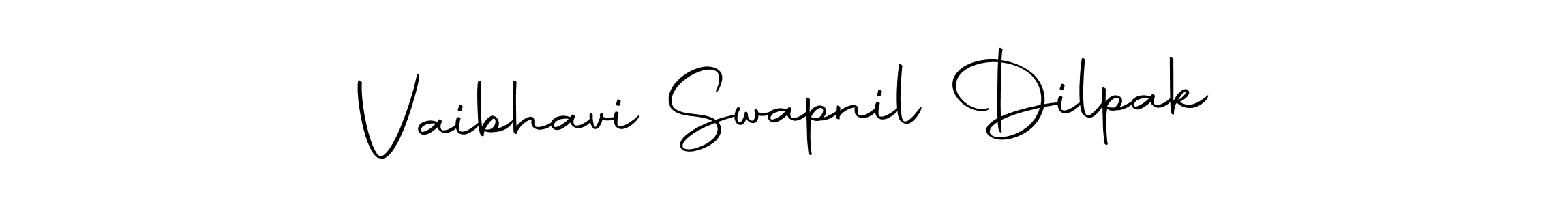 Create a beautiful signature design for name Vaibhavi Swapnil Dilpak. With this signature (Autography-DOLnW) fonts, you can make a handwritten signature for free. Vaibhavi Swapnil Dilpak signature style 10 images and pictures png