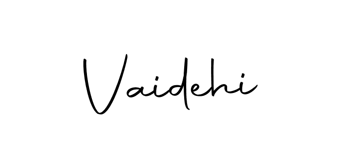 Design your own signature with our free online signature maker. With this signature software, you can create a handwritten (Autography-DOLnW) signature for name Vaidehi. Vaidehi signature style 10 images and pictures png