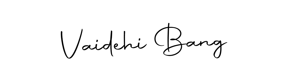 Use a signature maker to create a handwritten signature online. With this signature software, you can design (Autography-DOLnW) your own signature for name Vaidehi Bang. Vaidehi Bang signature style 10 images and pictures png