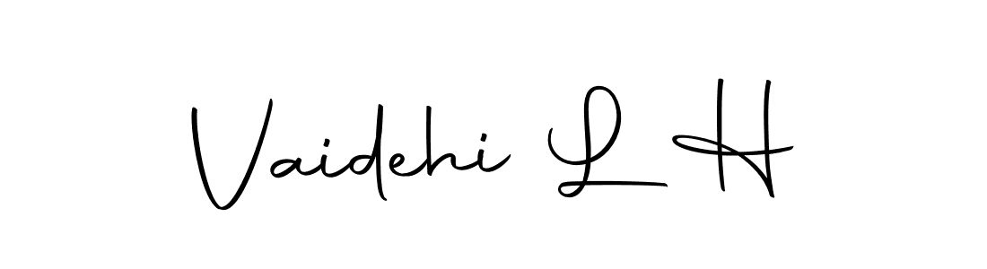 How to make Vaidehi L H signature? Autography-DOLnW is a professional autograph style. Create handwritten signature for Vaidehi L H name. Vaidehi L H signature style 10 images and pictures png