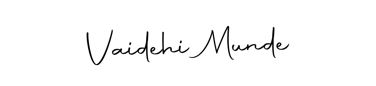 It looks lik you need a new signature style for name Vaidehi Munde. Design unique handwritten (Autography-DOLnW) signature with our free signature maker in just a few clicks. Vaidehi Munde signature style 10 images and pictures png