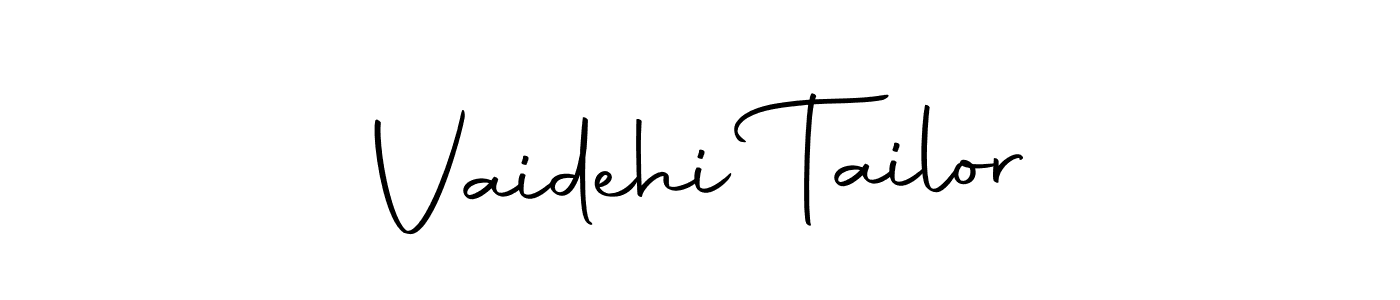 You should practise on your own different ways (Autography-DOLnW) to write your name (Vaidehi Tailor) in signature. don't let someone else do it for you. Vaidehi Tailor signature style 10 images and pictures png