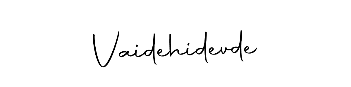You should practise on your own different ways (Autography-DOLnW) to write your name (Vaidehidevde) in signature. don't let someone else do it for you. Vaidehidevde signature style 10 images and pictures png