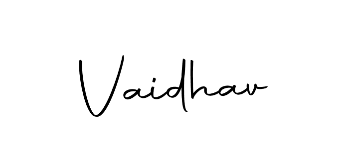 Create a beautiful signature design for name Vaidhav. With this signature (Autography-DOLnW) fonts, you can make a handwritten signature for free. Vaidhav signature style 10 images and pictures png