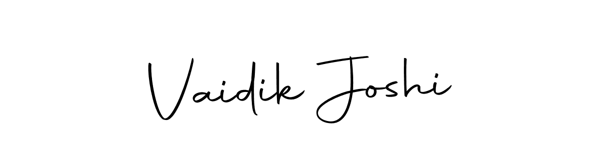 This is the best signature style for the Vaidik Joshi name. Also you like these signature font (Autography-DOLnW). Mix name signature. Vaidik Joshi signature style 10 images and pictures png