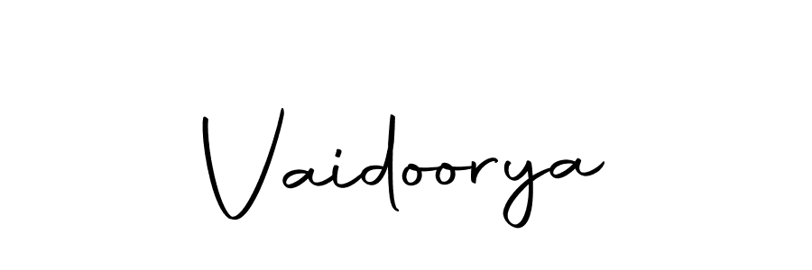 Make a beautiful signature design for name Vaidoorya. Use this online signature maker to create a handwritten signature for free. Vaidoorya signature style 10 images and pictures png