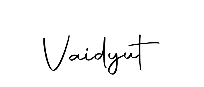 How to make Vaidyut signature? Autography-DOLnW is a professional autograph style. Create handwritten signature for Vaidyut name. Vaidyut signature style 10 images and pictures png