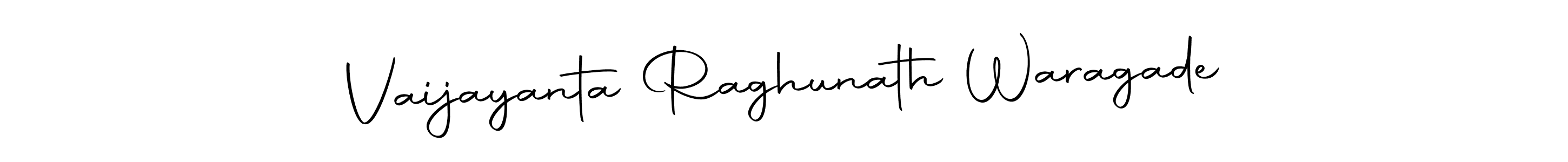 How to make Vaijayanta Raghunath Waragade name signature. Use Autography-DOLnW style for creating short signs online. This is the latest handwritten sign. Vaijayanta Raghunath Waragade signature style 10 images and pictures png