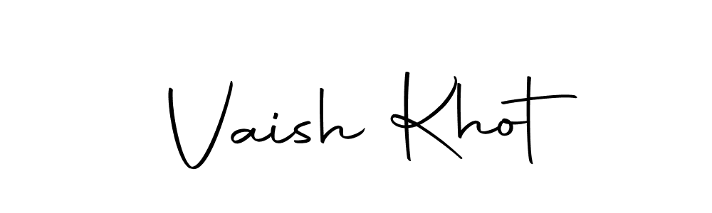 Vaish Khot stylish signature style. Best Handwritten Sign (Autography-DOLnW) for my name. Handwritten Signature Collection Ideas for my name Vaish Khot. Vaish Khot signature style 10 images and pictures png