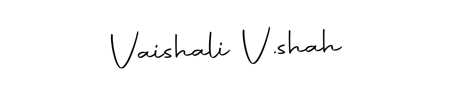 Design your own signature with our free online signature maker. With this signature software, you can create a handwritten (Autography-DOLnW) signature for name Vaishali V.shah. Vaishali V.shah signature style 10 images and pictures png