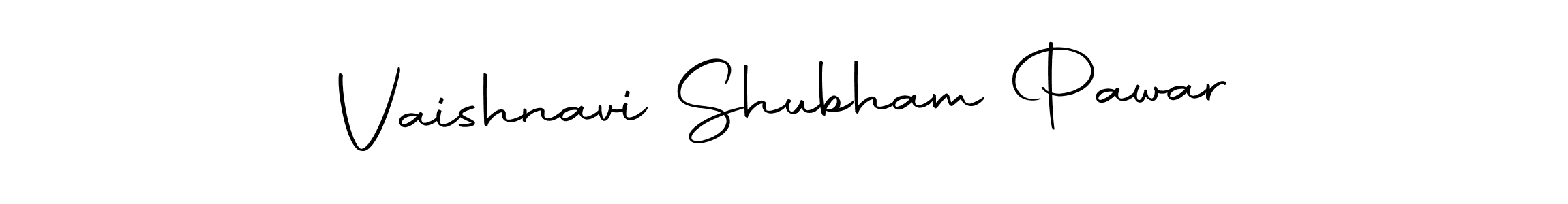 How to make Vaishnavi Shubham Pawar name signature. Use Autography-DOLnW style for creating short signs online. This is the latest handwritten sign. Vaishnavi Shubham Pawar signature style 10 images and pictures png