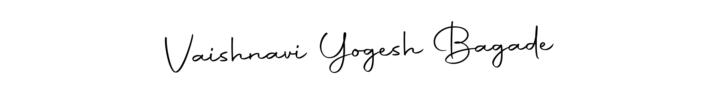 How to make Vaishnavi Yogesh Bagade name signature. Use Autography-DOLnW style for creating short signs online. This is the latest handwritten sign. Vaishnavi Yogesh Bagade signature style 10 images and pictures png