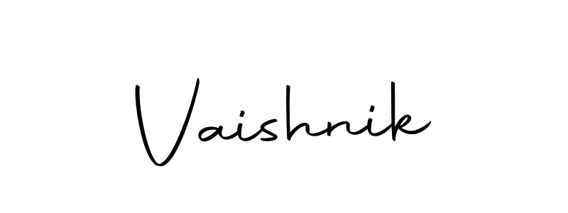 Design your own signature with our free online signature maker. With this signature software, you can create a handwritten (Autography-DOLnW) signature for name Vaishnik. Vaishnik signature style 10 images and pictures png