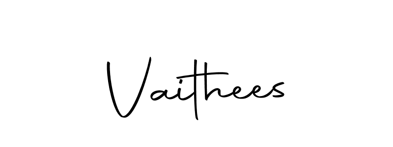 The best way (Autography-DOLnW) to make a short signature is to pick only two or three words in your name. The name Vaithees include a total of six letters. For converting this name. Vaithees signature style 10 images and pictures png