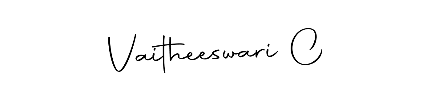 Vaitheeswari C stylish signature style. Best Handwritten Sign (Autography-DOLnW) for my name. Handwritten Signature Collection Ideas for my name Vaitheeswari C. Vaitheeswari C signature style 10 images and pictures png