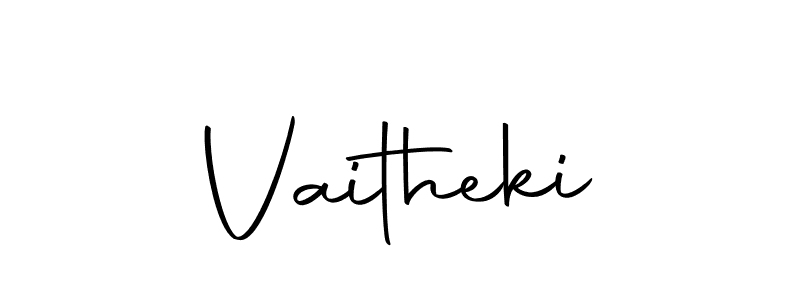 You can use this online signature creator to create a handwritten signature for the name Vaitheki. This is the best online autograph maker. Vaitheki signature style 10 images and pictures png