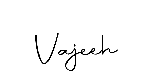 You can use this online signature creator to create a handwritten signature for the name Vajeeh. This is the best online autograph maker. Vajeeh signature style 10 images and pictures png