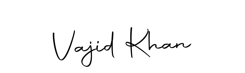 Create a beautiful signature design for name Vajid Khan. With this signature (Autography-DOLnW) fonts, you can make a handwritten signature for free. Vajid Khan signature style 10 images and pictures png