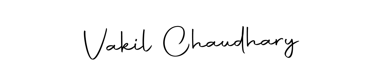 You can use this online signature creator to create a handwritten signature for the name Vakil Chaudhary. This is the best online autograph maker. Vakil Chaudhary signature style 10 images and pictures png