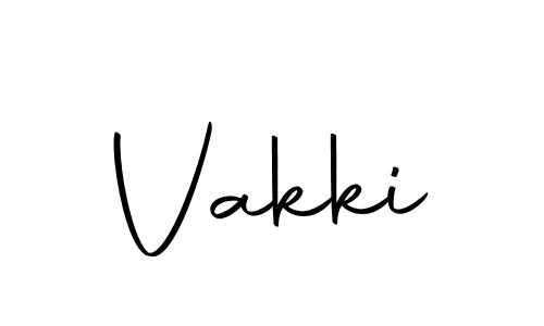 Create a beautiful signature design for name Vakki. With this signature (Autography-DOLnW) fonts, you can make a handwritten signature for free. Vakki signature style 10 images and pictures png