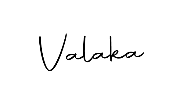 Design your own signature with our free online signature maker. With this signature software, you can create a handwritten (Autography-DOLnW) signature for name Valaka. Valaka signature style 10 images and pictures png