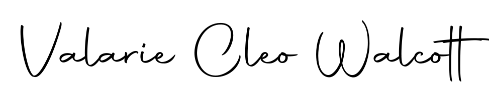 A classic penmanship look for Valarie Cleo Walcott. The Autography-DOLnW font brings timeless elegance and confidence to every signed document. Valarie Cleo Walcott signature style 10 images and pictures png