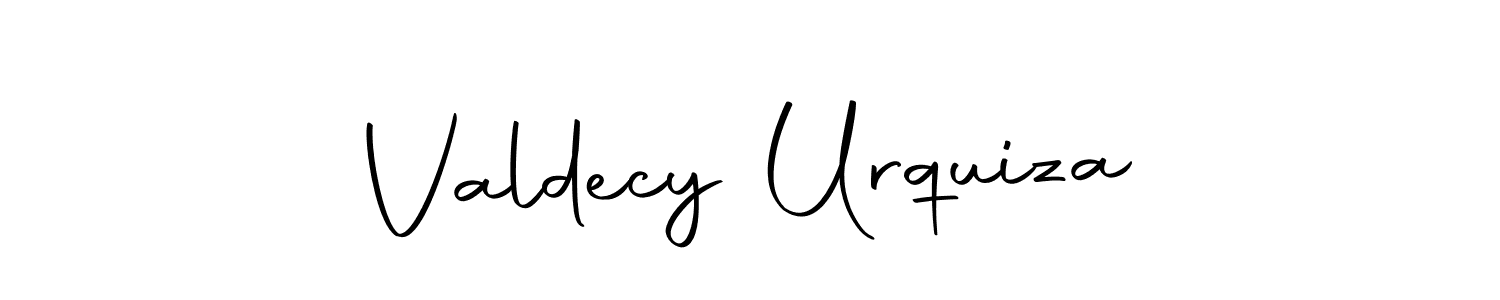 How to make Valdecy Urquiza name signature. Use Autography-DOLnW style for creating short signs online. This is the latest handwritten sign. Valdecy Urquiza signature style 10 images and pictures png