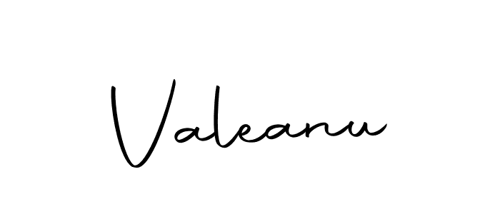 Create a beautiful signature design for name Valeanu. With this signature (Autography-DOLnW) fonts, you can make a handwritten signature for free. Valeanu signature style 10 images and pictures png