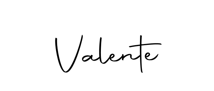Design your own signature with our free online signature maker. With this signature software, you can create a handwritten (Autography-DOLnW) signature for name Valente. Valente signature style 10 images and pictures png