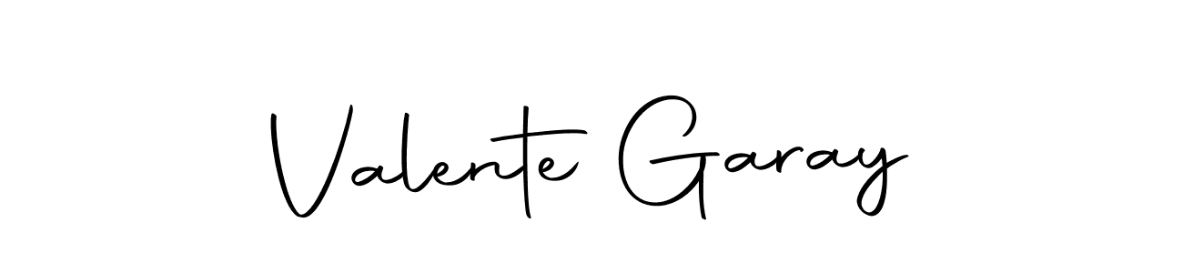 Create a beautiful signature design for name Valente Garay. With this signature (Autography-DOLnW) fonts, you can make a handwritten signature for free. Valente Garay signature style 10 images and pictures png