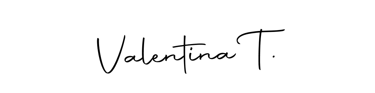 How to make Valentina T. name signature. Use Autography-DOLnW style for creating short signs online. This is the latest handwritten sign. Valentina T. signature style 10 images and pictures png
