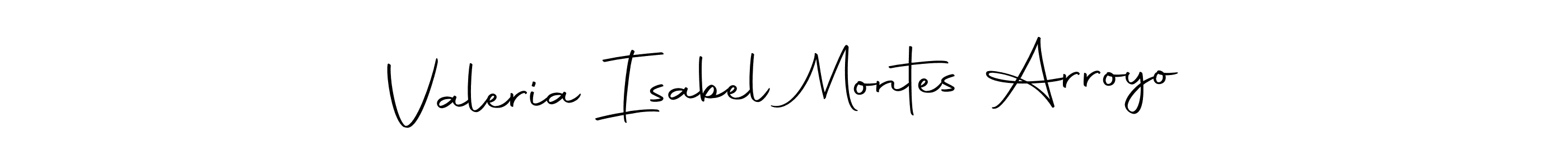 Create a beautiful signature design for name Valeria Isabel Montes Arroyo. With this signature (Autography-DOLnW) fonts, you can make a handwritten signature for free. Valeria Isabel Montes Arroyo signature style 10 images and pictures png