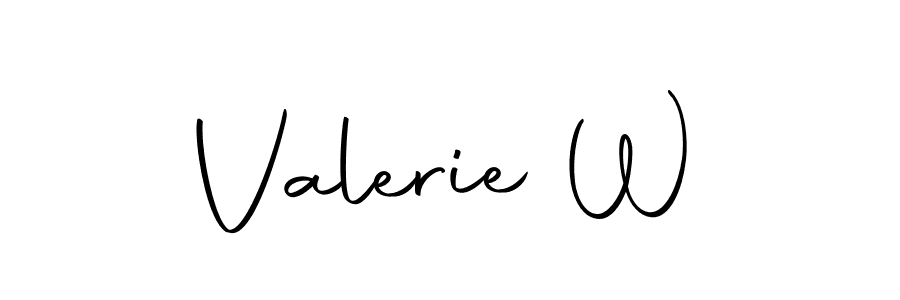 Use a signature maker to create a handwritten signature online. With this signature software, you can design (Autography-DOLnW) your own signature for name Valerie W. Valerie W signature style 10 images and pictures png