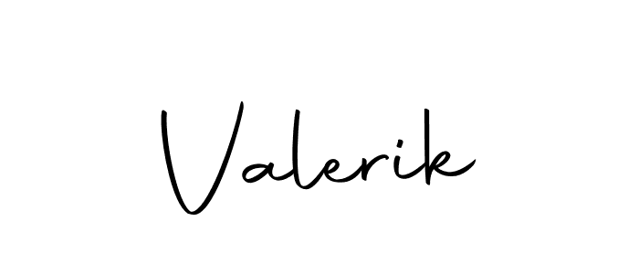 Use a signature maker to create a handwritten signature online. With this signature software, you can design (Autography-DOLnW) your own signature for name Valerik. Valerik signature style 10 images and pictures png