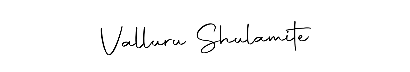 You should practise on your own different ways (Autography-DOLnW) to write your name (Valluru Shulamite) in signature. don't let someone else do it for you. Valluru Shulamite signature style 10 images and pictures png