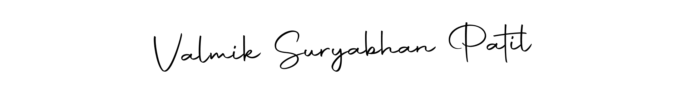 Make a beautiful signature design for name Valmik Suryabhan Patil. Use this online signature maker to create a handwritten signature for free. Valmik Suryabhan Patil signature style 10 images and pictures png