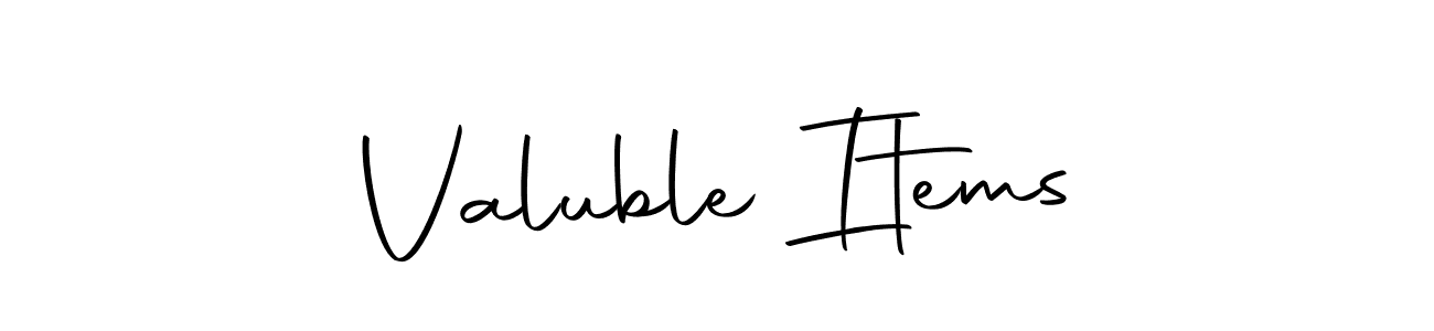 The best way (Autography-DOLnW) to make a short signature is to pick only two or three words in your name. The name Valuble Items include a total of six letters. For converting this name. Valuble Items signature style 10 images and pictures png