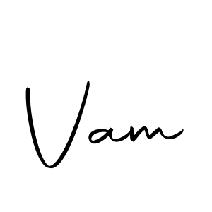 Design your own signature with our free online signature maker. With this signature software, you can create a handwritten (Autography-DOLnW) signature for name Vam. Vam signature style 10 images and pictures png