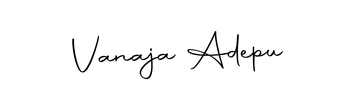 The best way (Autography-DOLnW) to make a short signature is to pick only two or three words in your name. The name Vanaja Adepu include a total of six letters. For converting this name. Vanaja Adepu signature style 10 images and pictures png