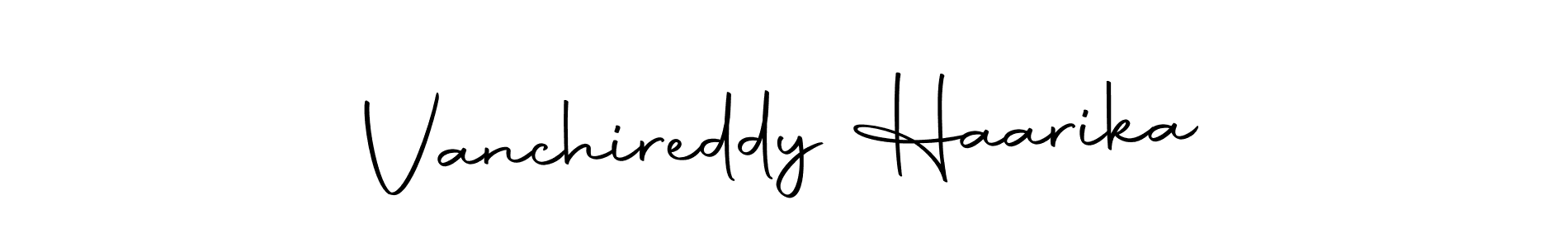 Design your own signature with our free online signature maker. With this signature software, you can create a handwritten (Autography-DOLnW) signature for name Vanchireddy Haarika. Vanchireddy Haarika signature style 10 images and pictures png