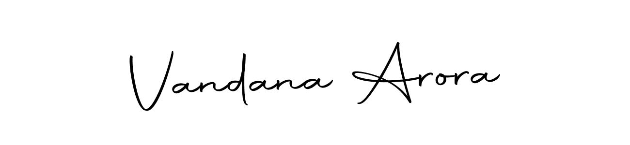 Design your own signature with our free online signature maker. With this signature software, you can create a handwritten (Autography-DOLnW) signature for name Vandana Arora. Vandana Arora signature style 10 images and pictures png